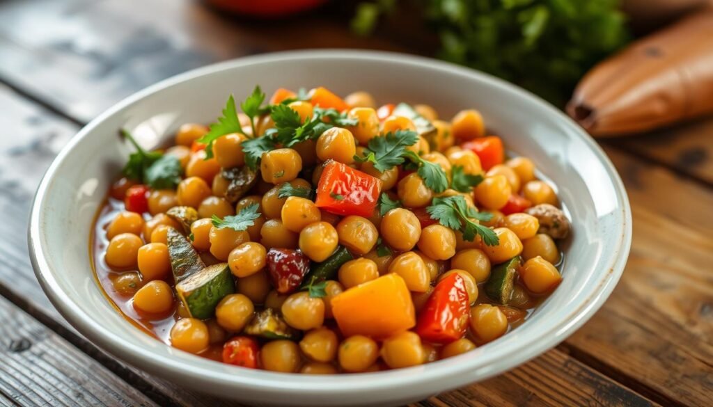 garbanzos guisados con verduras