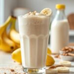 receta de batido de plátano y leche de almendra