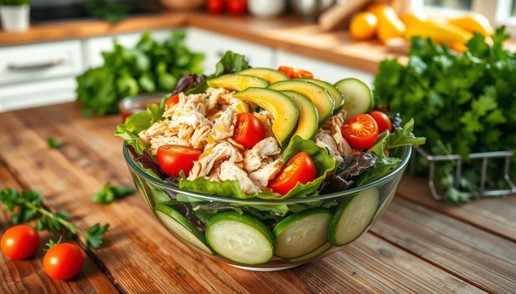 receta de ensalada de pollo y aguacate