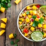 receta de ensalada de quinoa con mango y cilantro