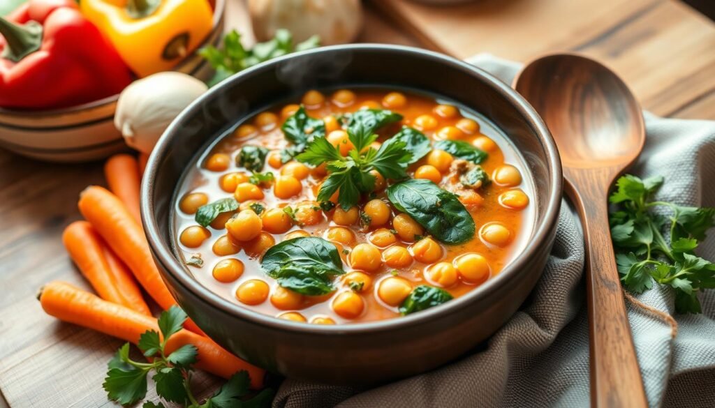 receta de guiso de garbanzos con espinacas y tomate
