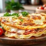 receta de omelette de jamón y queso