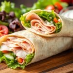 receta de wrap de jamón y queso