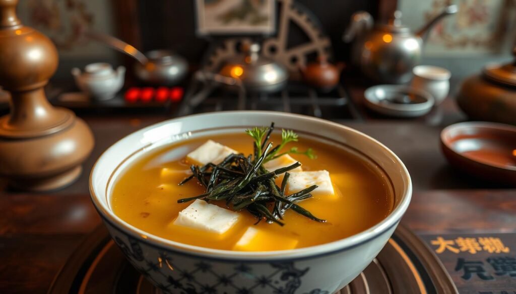 sopa miso en cocina china